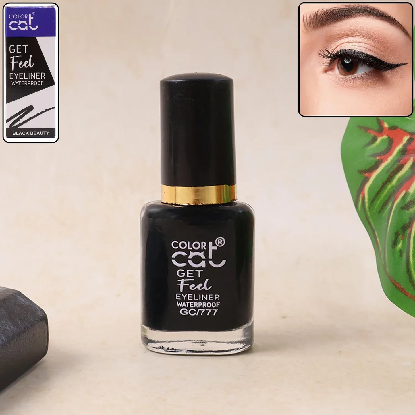 Premium Color Cat Get Feel Waterproof Eyeliner (8 Ml 1 Pc) - Zidbik