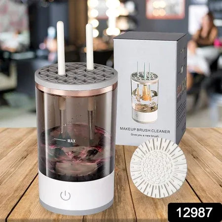 12987 Automatic Makeup Brush Cleaner Fast Electric Brush Cleaner Hand Free Machine Super Clean Brush Washer Brushes Organizer Tool (1 Pc) - Zidbik