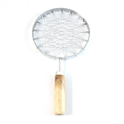 Stainless Steel Wire Skimmer With Wooden Handle (1 Pc) - Zidbik