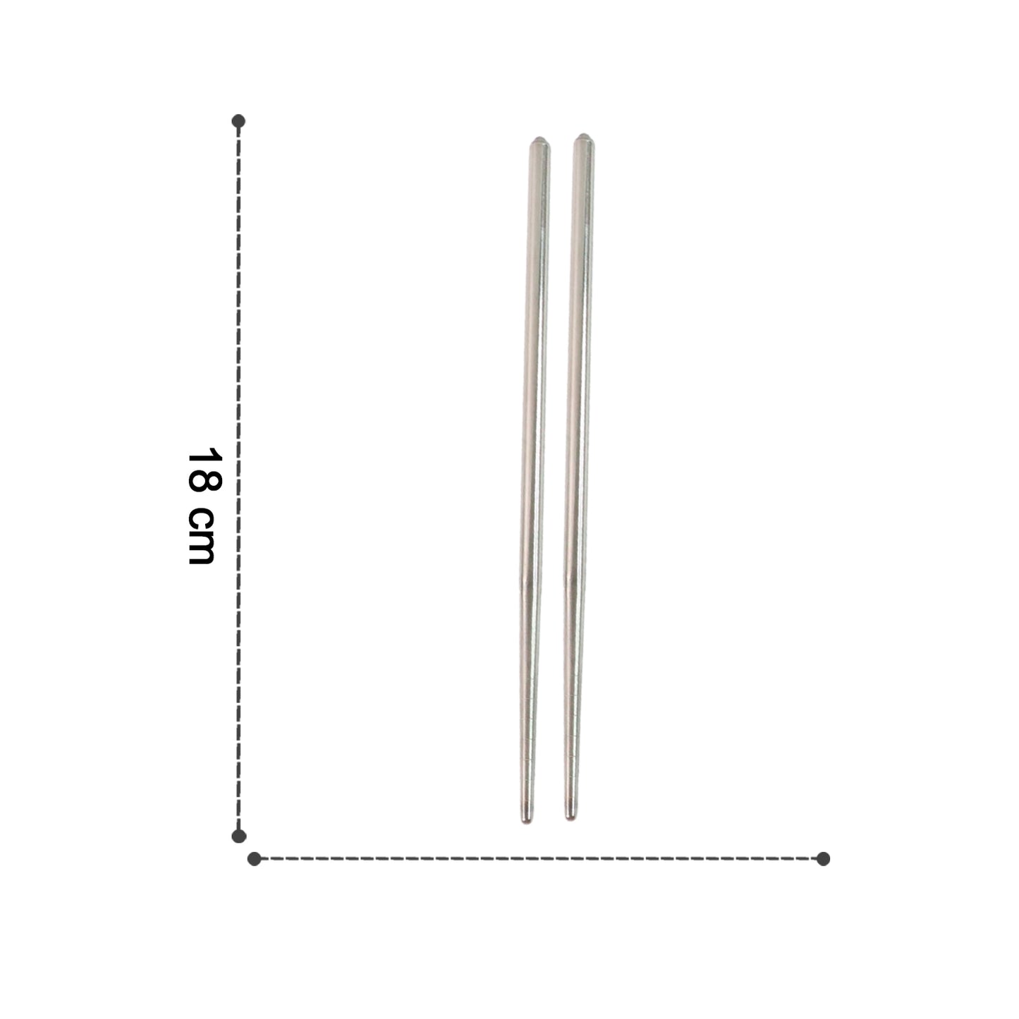 Premium Stainless Steel Reusable Chopsticks (2 Pc) - Zidbik