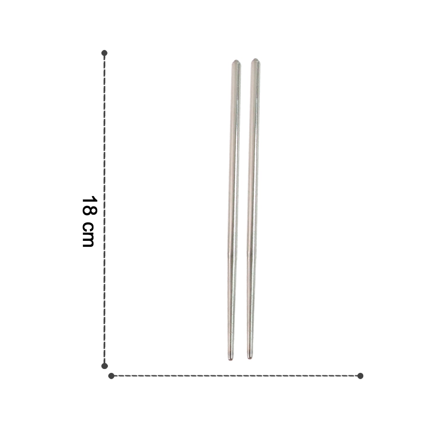 Premium Stainless Steel Reusable Chopsticks (2 Pc) - Zidbik