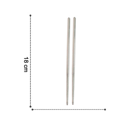 Premium Stainless Steel Reusable Chopsticks (2 Pc) - Zidbik