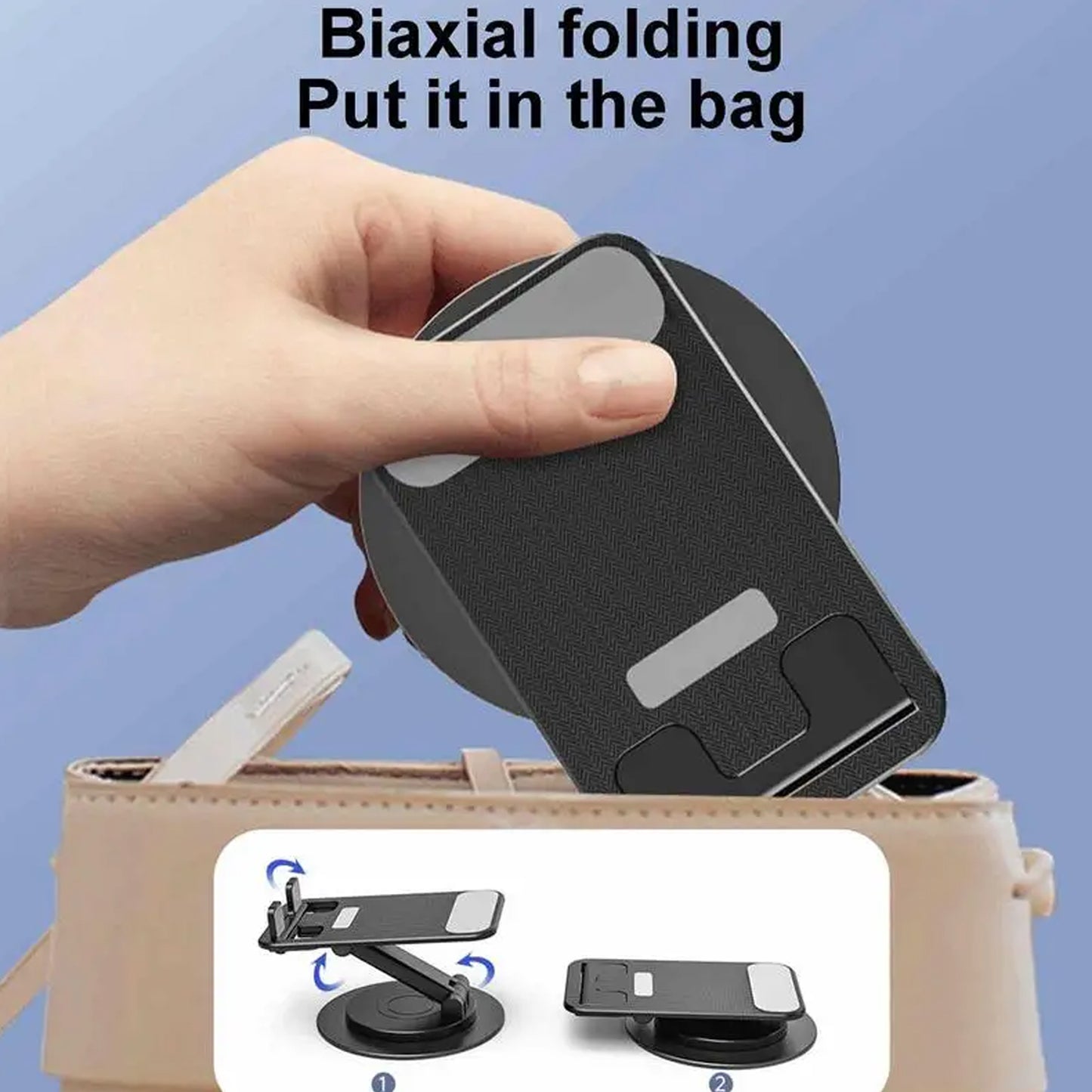 Mobile Holder Rotating Foldable Stand Height Angle Adjustable Phone Holder Stand Portable Mobile Stand For Desk With All Mobile Phones (1 Pc) - Zidbik