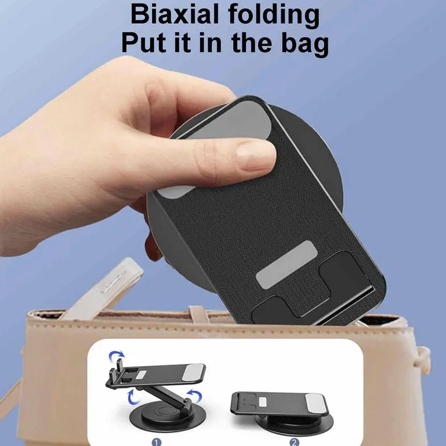 Mobile Holder Rotating Foldable Stand Height Angle Adjustable Phone Holder Stand Portable Mobile Stand For Desk With All Mobile Phones (1 Pc) - Zidbik