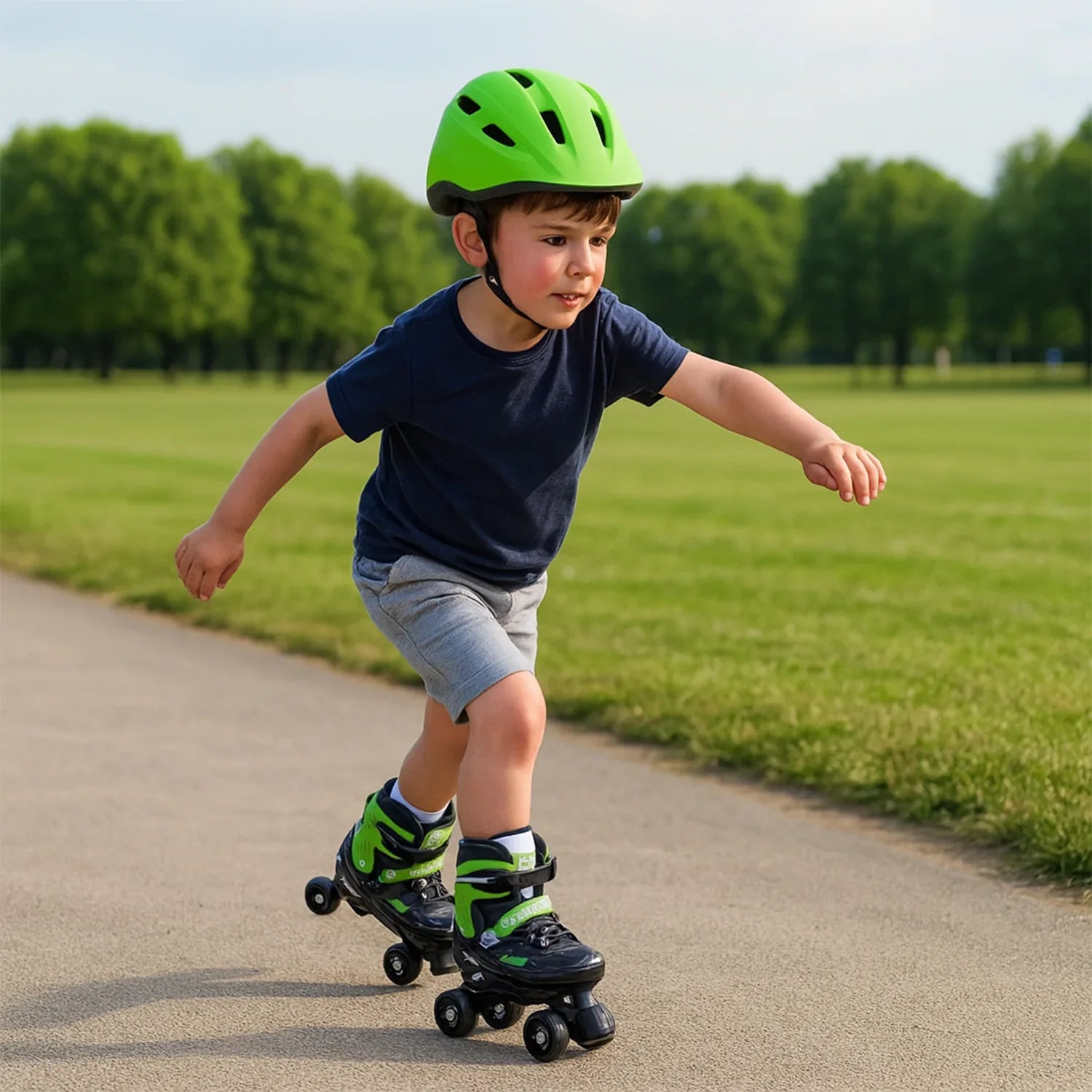 Adjustable Quad Roller Skates For Kids (Large 1 Pair) - Zidbik