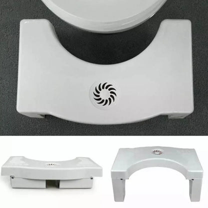 6005a Plastic Non-slip Folding Toilet Squat Stool - White Color - Zidbik