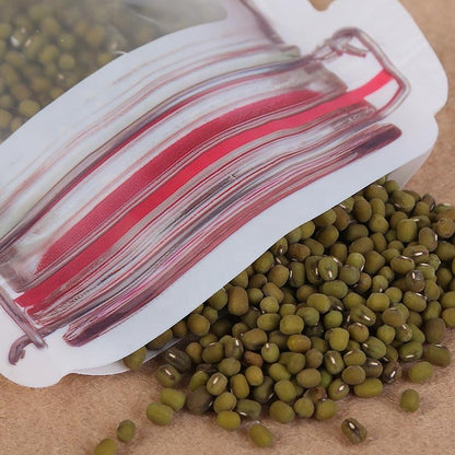 1074 Reusable Airtight Seal Plastic Food Storage Mason Jar Zipper (500ml) - Zidbik