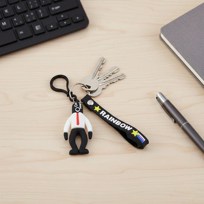 Stylish Cartoon Man Figure Keychain (1 Pc) - Zidbik