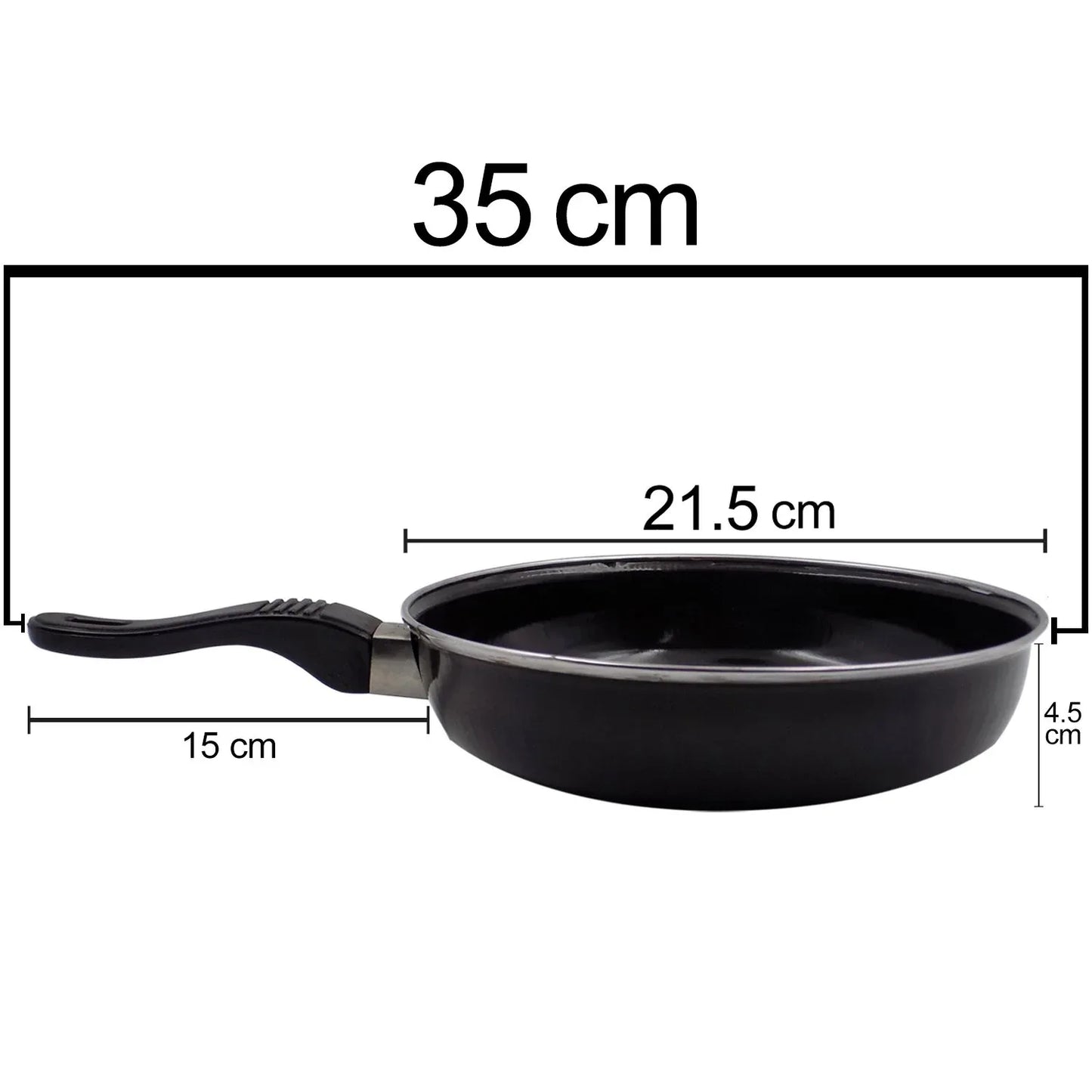 2524 Induction Base Hard Anodized Tadka Fry Pan Nonstick - Zidbik