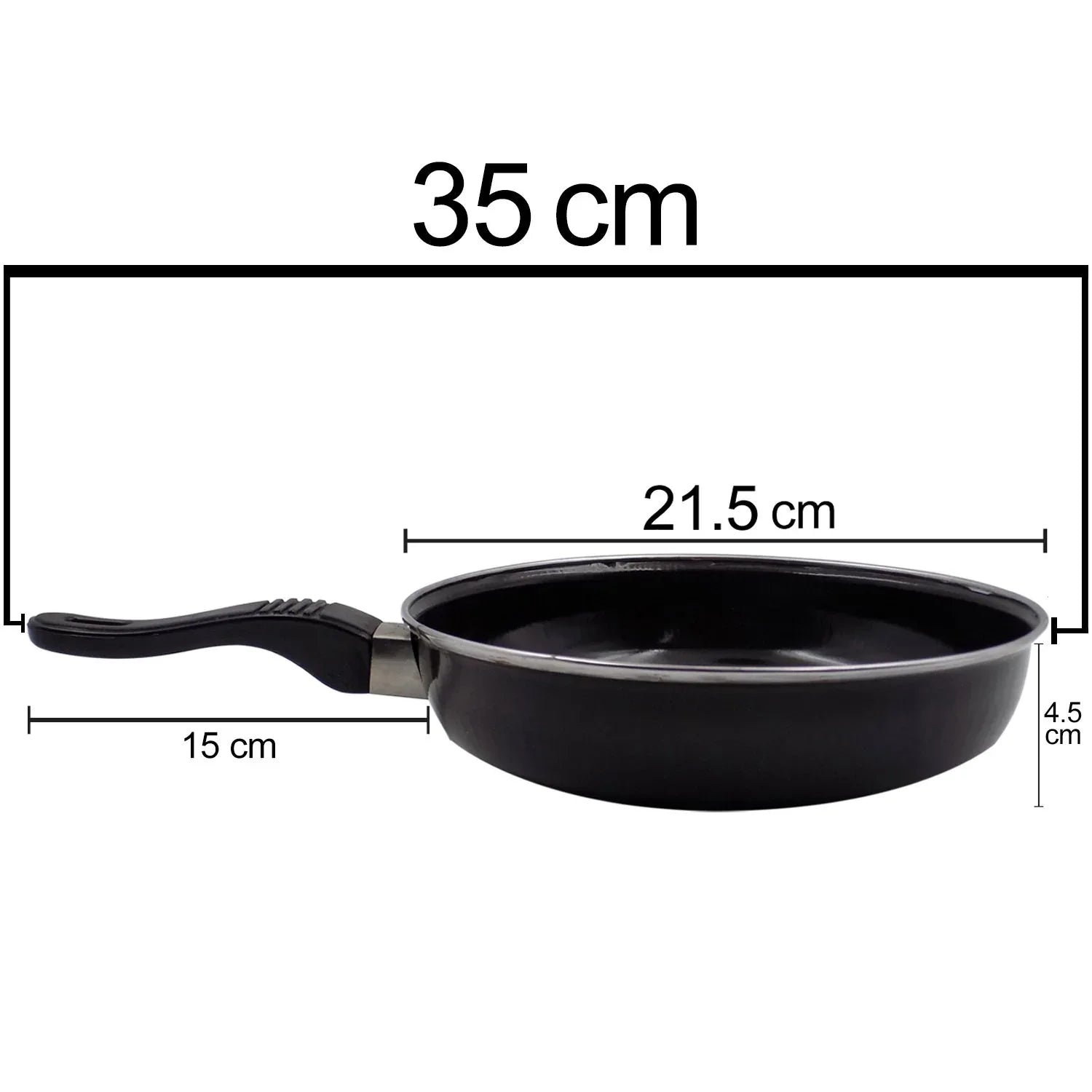 2524 Induction Base Hard Anodized Tadka Fry Pan Nonstick - Zidbik