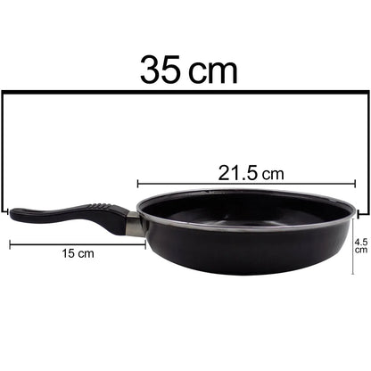 2524 Induction Base Hard Anodized Tadka Fry Pan Nonstick - Zidbik