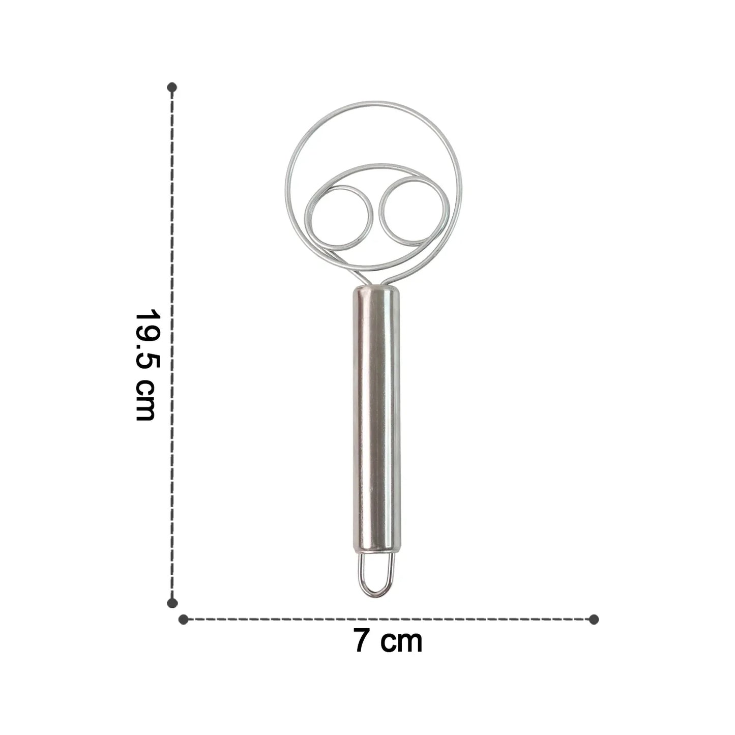 2-piece Stainless Steel Spiral Hand Whisk - (2 Pc Set) - Zidbik