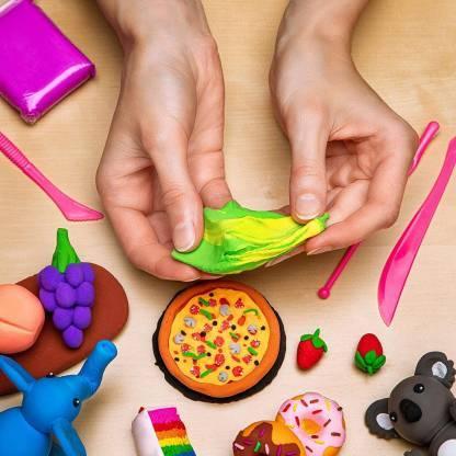 1916 Non-toxic Creative 100 Dough Clay 5 Different Colors (Pack Of 5 Pcs) - Zidbik