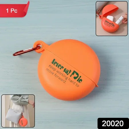 Plastic Round Multi-purpose Empty Storage Box With Keychain (1 Pc) - Zidbik