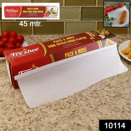 Freshee Pack Move Non-stick Food Paper 40 Meter + 5 Meter Free (Total 45 Meter) - Zidbik