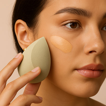 Makeup Sponge For Blending Liquid Foundations Powders And Creams (Multicolor  1 Pc) - Zidbik