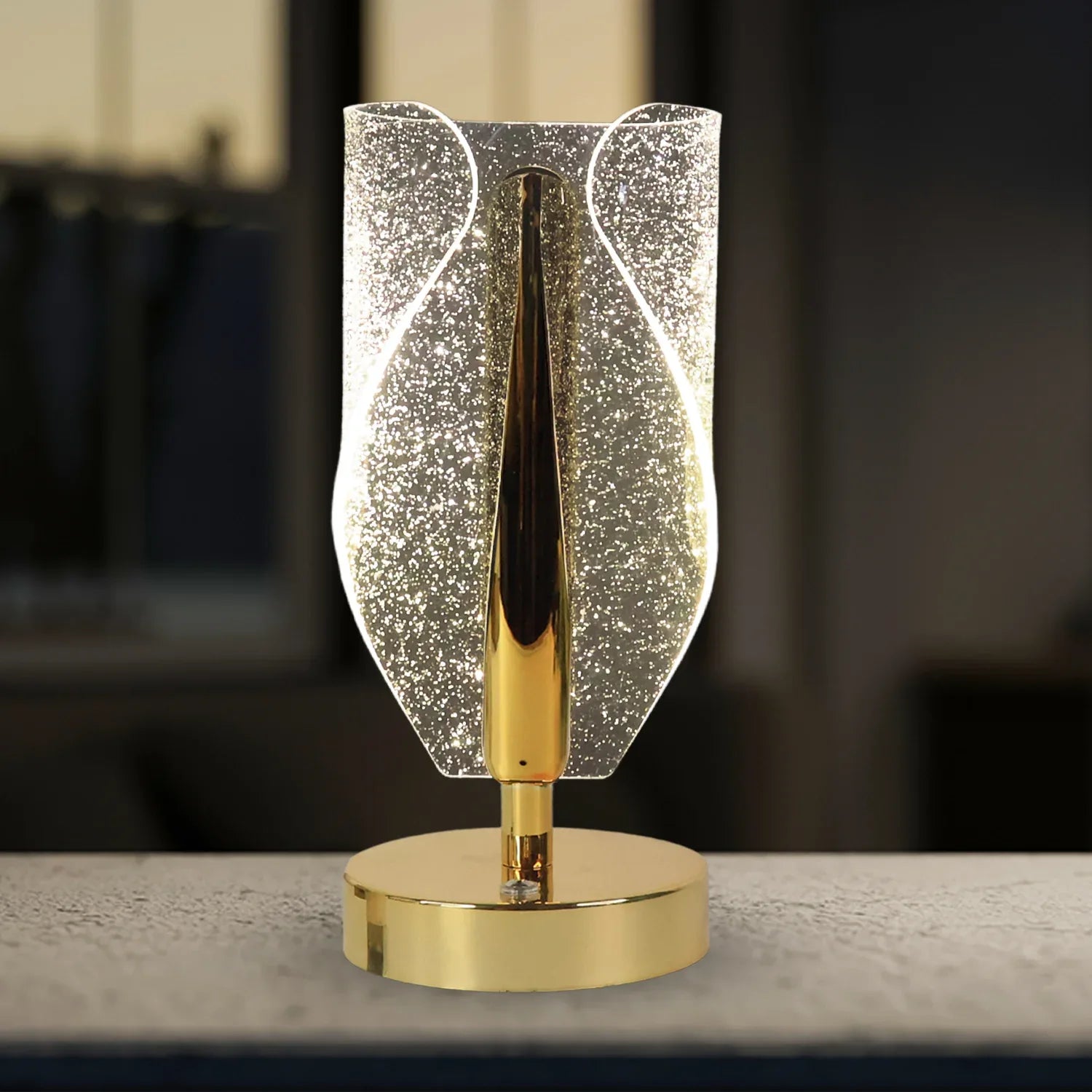 Luxury Crystal Table Lamp With Usb Charging (1 Pc) - Zidbik