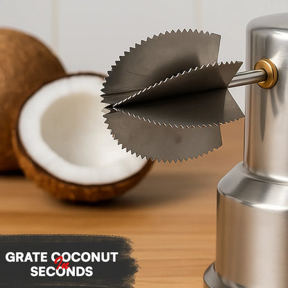 Supermom Stainless Steel Coconut Scraper With Vacuum Base (1 Pc) - Zidbik
