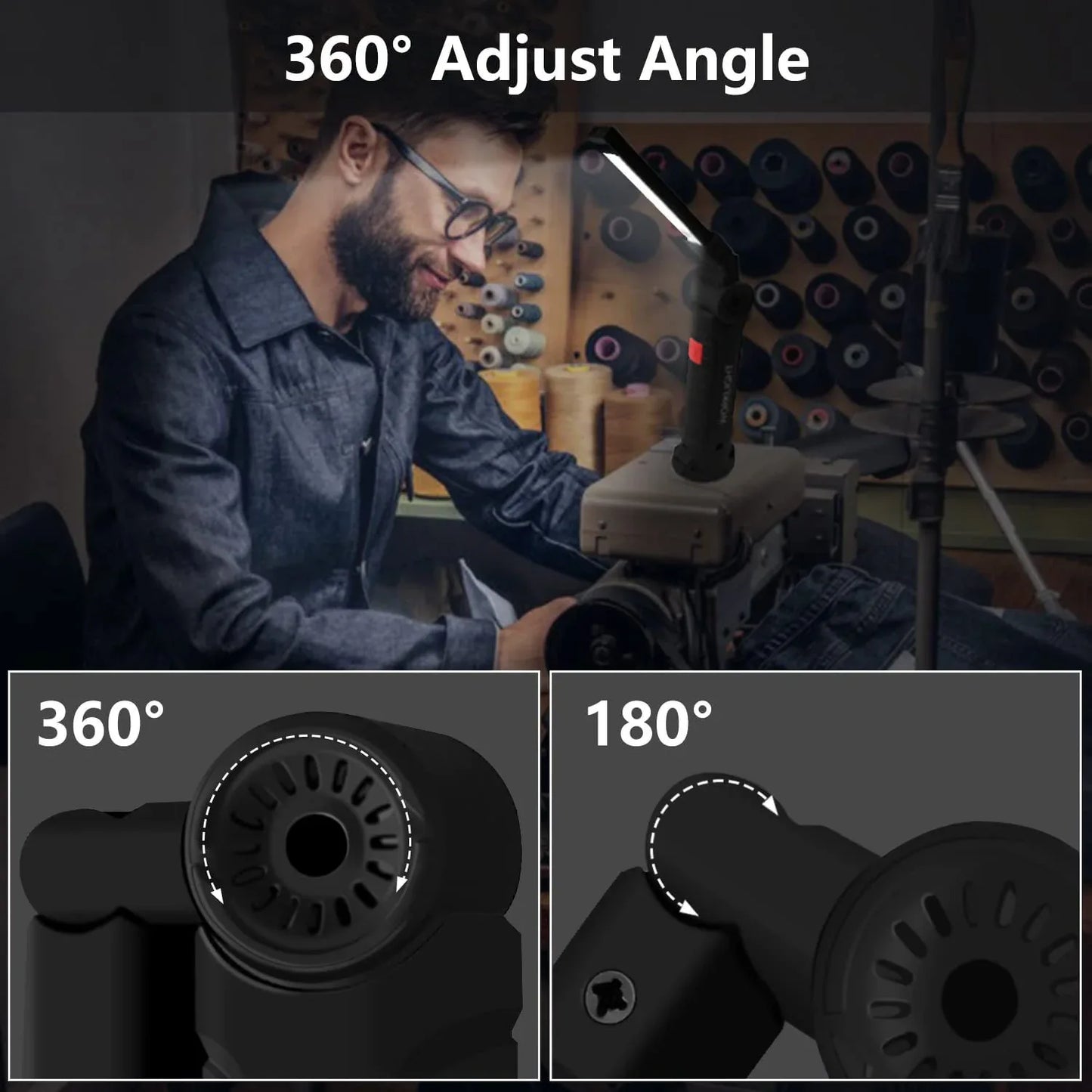 Rechargeable Adjustable Big Led Work Light (1 Pc) - Zidbik