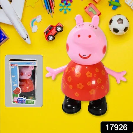 17926 Pig Children Play Toy Pretend Play Toy Fun Gift For Kids Movable Hands Legs Pig Pretend Play Toy Set For Kids Children With Soft Rubber Material (1 Pc Battery Not Included) - Zidbik