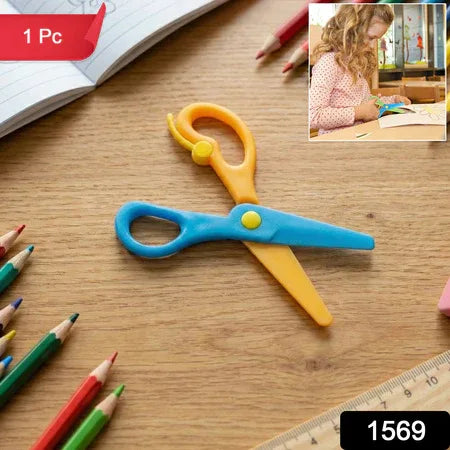 Child-safe Plastic Safety Scissors For Kids (1 Pc) - Zidbik