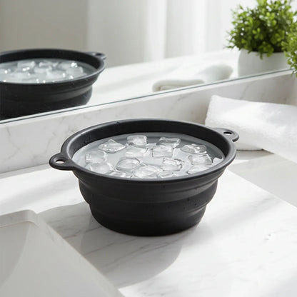 Portable Foldable Silicone Ice Bath Bowl (1 Pc) - Zidbik