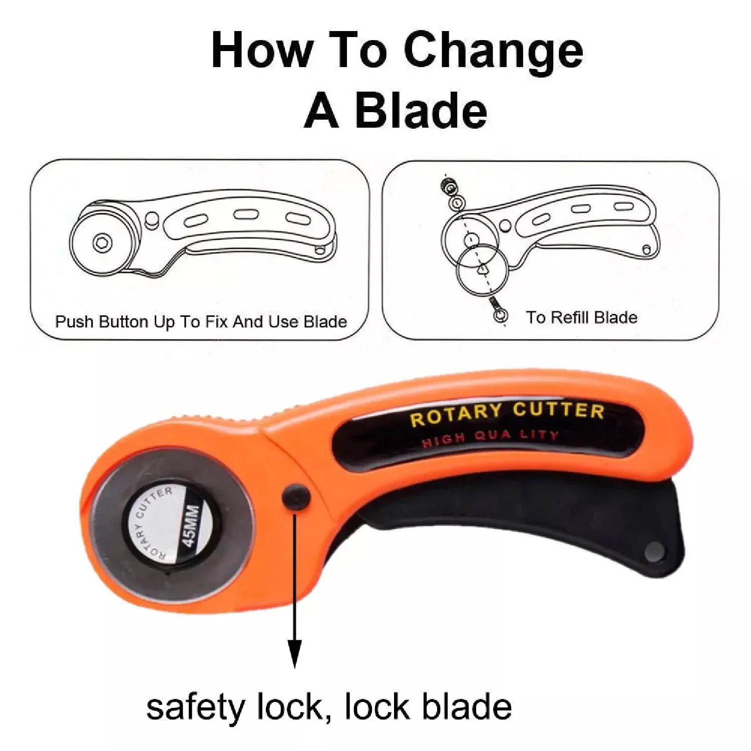 9048 Manual Sewing Roller Cutter Rotary Blade - Zidbik