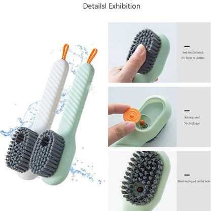 17928 Multifunctional Scrubbing Brush With Liquid Soap Dispenser Cleaning Brush With Liquid Soap Dispenser Shoe Brush For Cleaning Cloth Cleaning Brush With Handleliquid Shoe Brush For Shoe Clothes (1 Pc) - Zidbik