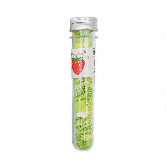 1319 Portable Hand Washing Bath Flower Shape Paper Soap Strips In Test Tube Bottle - Zidbik