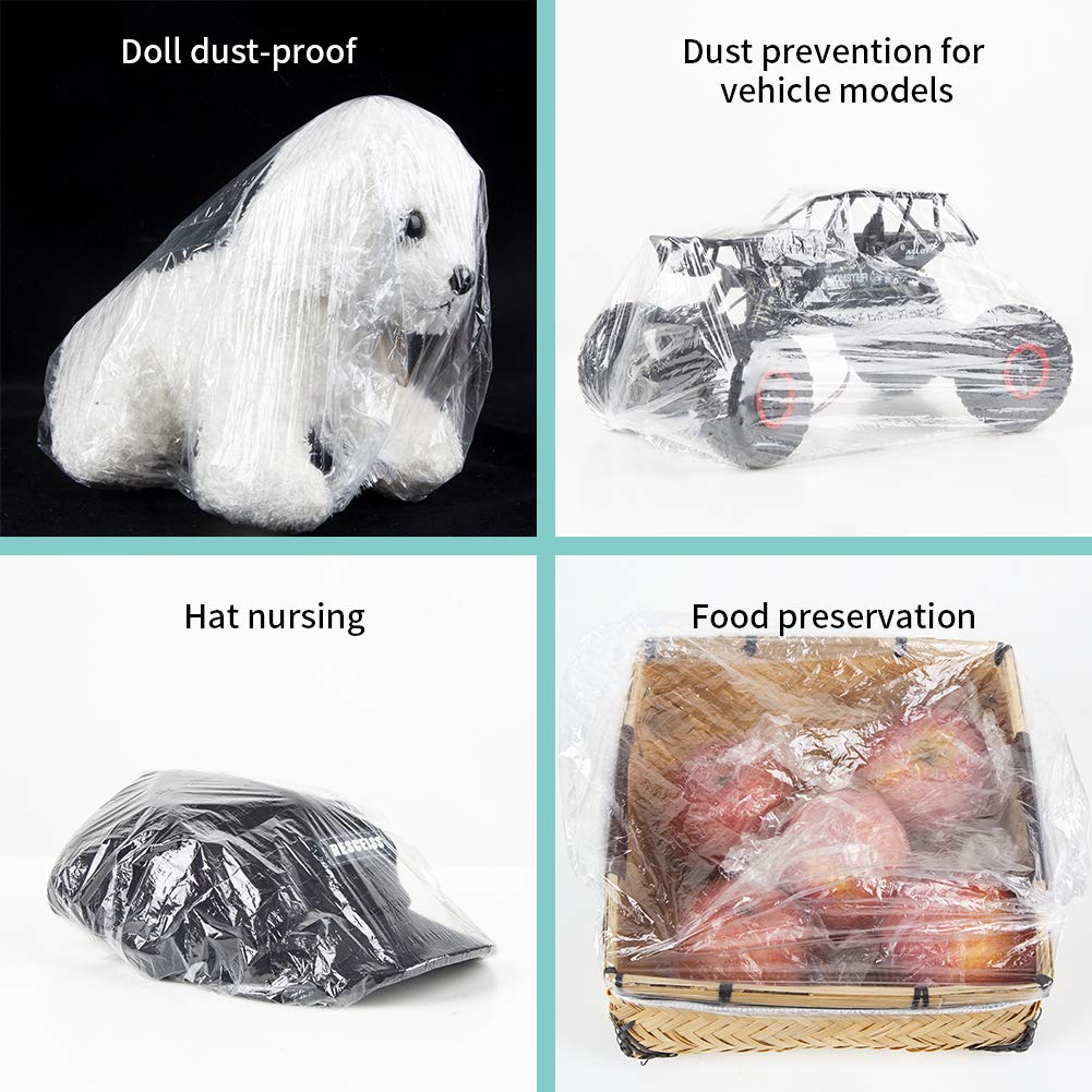 6639 Disposable Shower Caps For Women Larger Thicker Waterproof And Individually Wrapped Plastic Elastic Hair Bath Caps For Hotel And Spa Hair Salon Home Use Portable Travel (Pack Of 12) - Zidbik