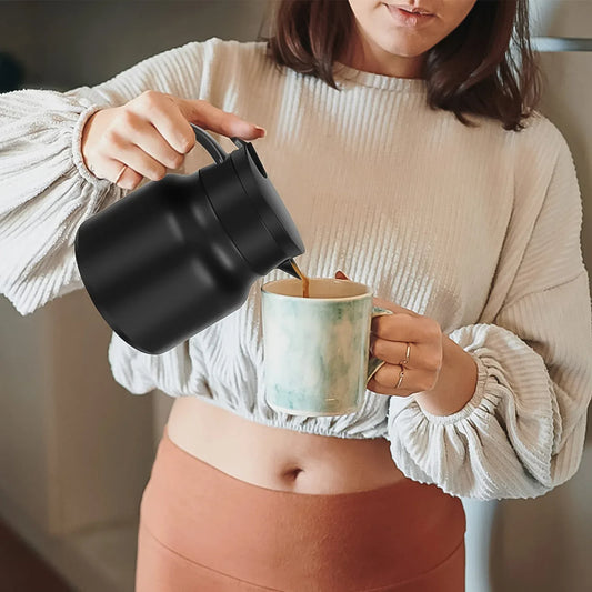 Thermal Coffee Carafe Tea Pot Water Bottles With Led Display (Bottle 500 Ml Pot 1000 Ml 2 Pc) - Zidbik