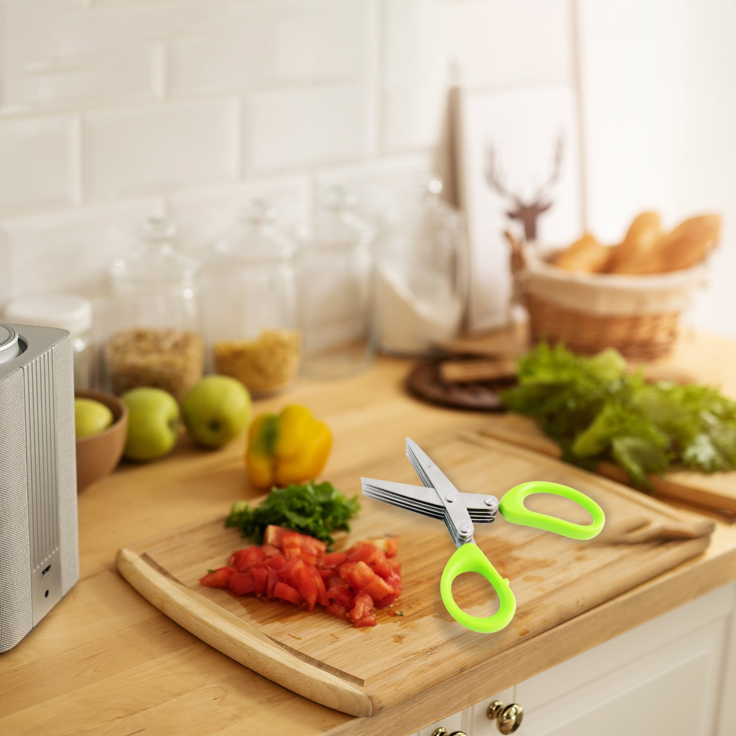 Premium 5 Blade Multipurpose Herb Scissors (1 Pc) - Zidbik