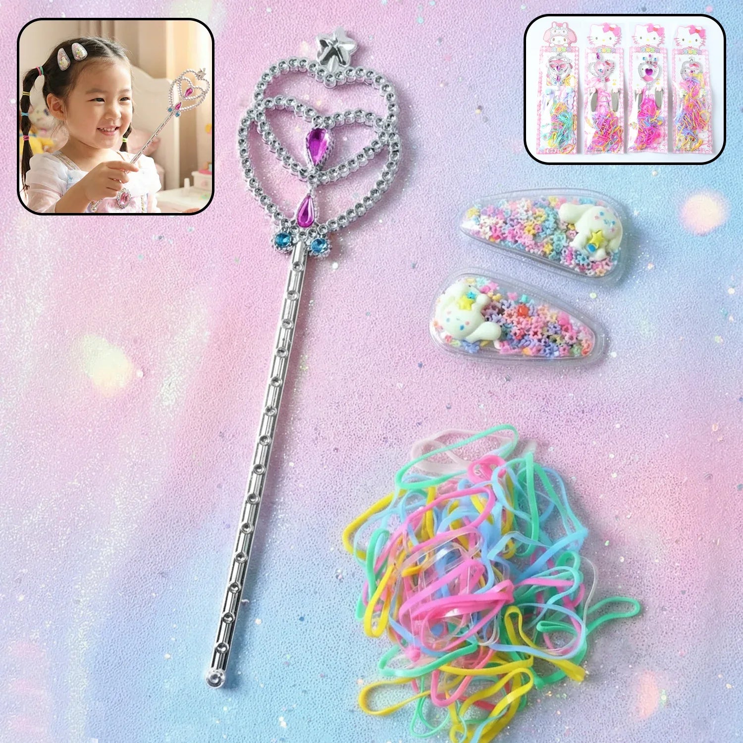 Mix Stylish Hair Accessories Kit (1 Set) - Zidbik
