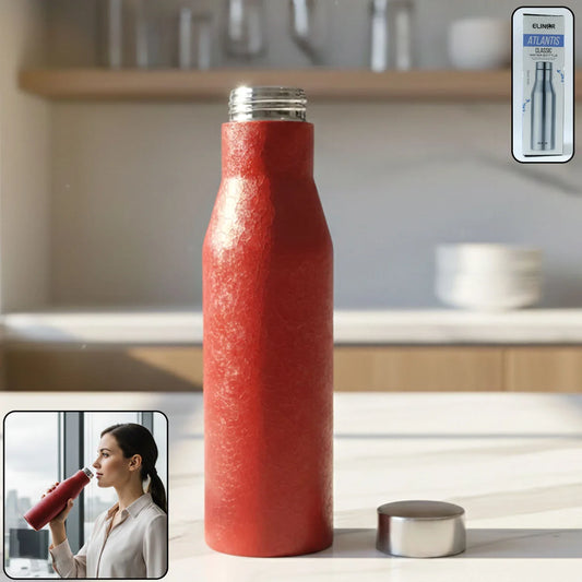 Stainless Steel Water Bottle Red Color (1000 Ml 1 Pc) - Zidbik