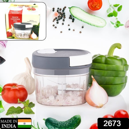 2673 Handy Chopper And Slicer Used Widely For Chopping And Slicing Of Fruits Vegetables Cheese Etc. Including All Kitchen Purposes - Zidbik