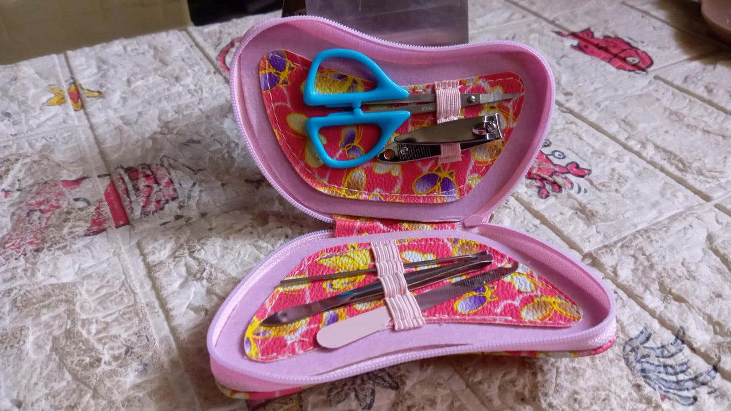 12605 5-in-1 Stainless Steel Professional Manicure Set with Nail Cutter, Scissors & Grooming Tools - Zidbik