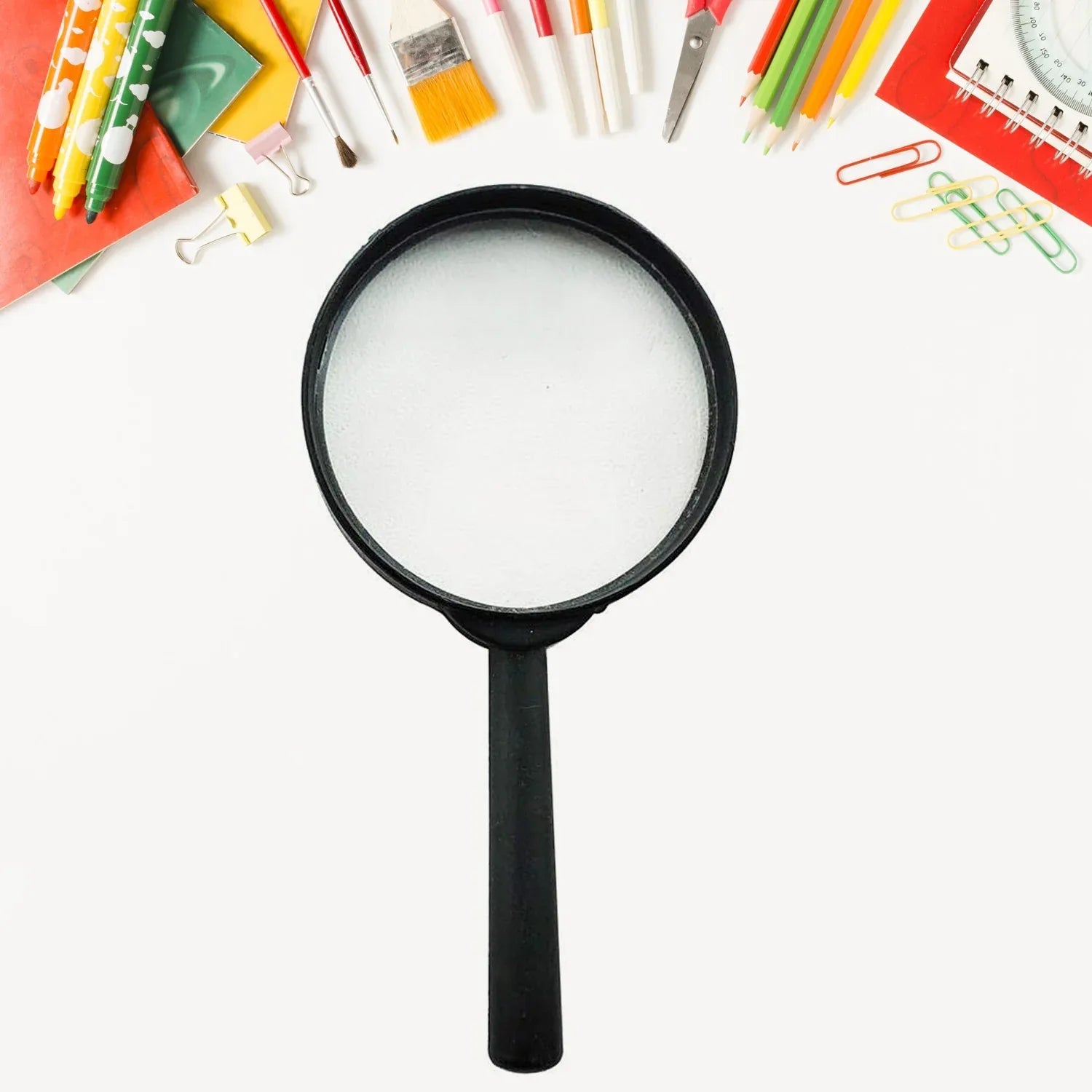 9144 Magnifying Glass Lens - Reading Aid Made Of Glass - Real Glass Magnifying Glass That Can Be Used On Both Sides - Glass Breakage-proof Magnifying Glass Protect Eyes 75mm 50mm (2pc Set) - Zidbik