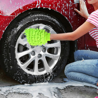 Microfiber Car Wash Glove Mitt For Carbikehome Surface - Zidbik