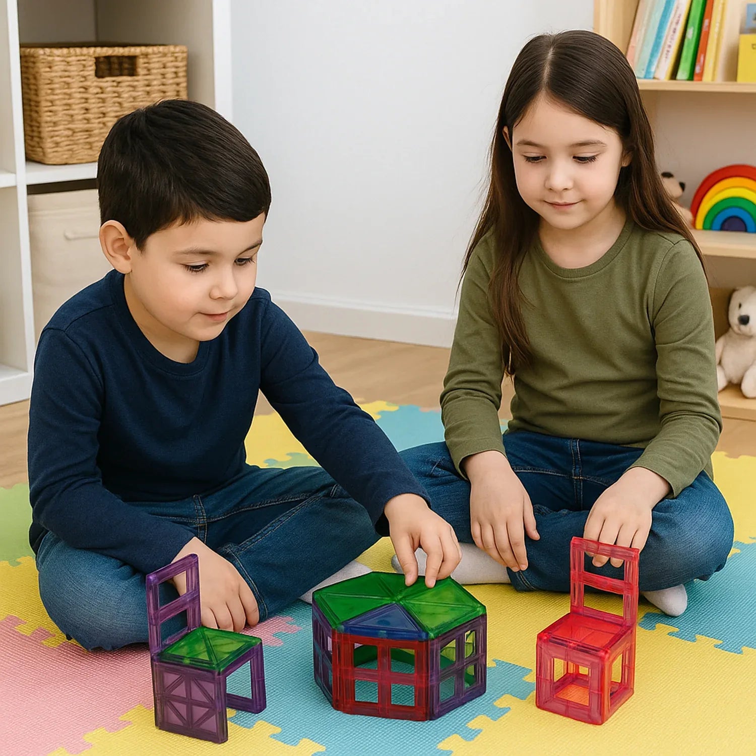 Magnetic Building Tiles - (26 Pc Set) - Zidbik