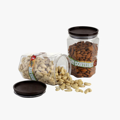 2299 Air Tight Kitchen Storage Container For Rice Dal Atta Bpa-free Flour Cereals Snacks Stackable Modular Round. (Approx - 1100ml Set Of 6pcs) - Zidbik