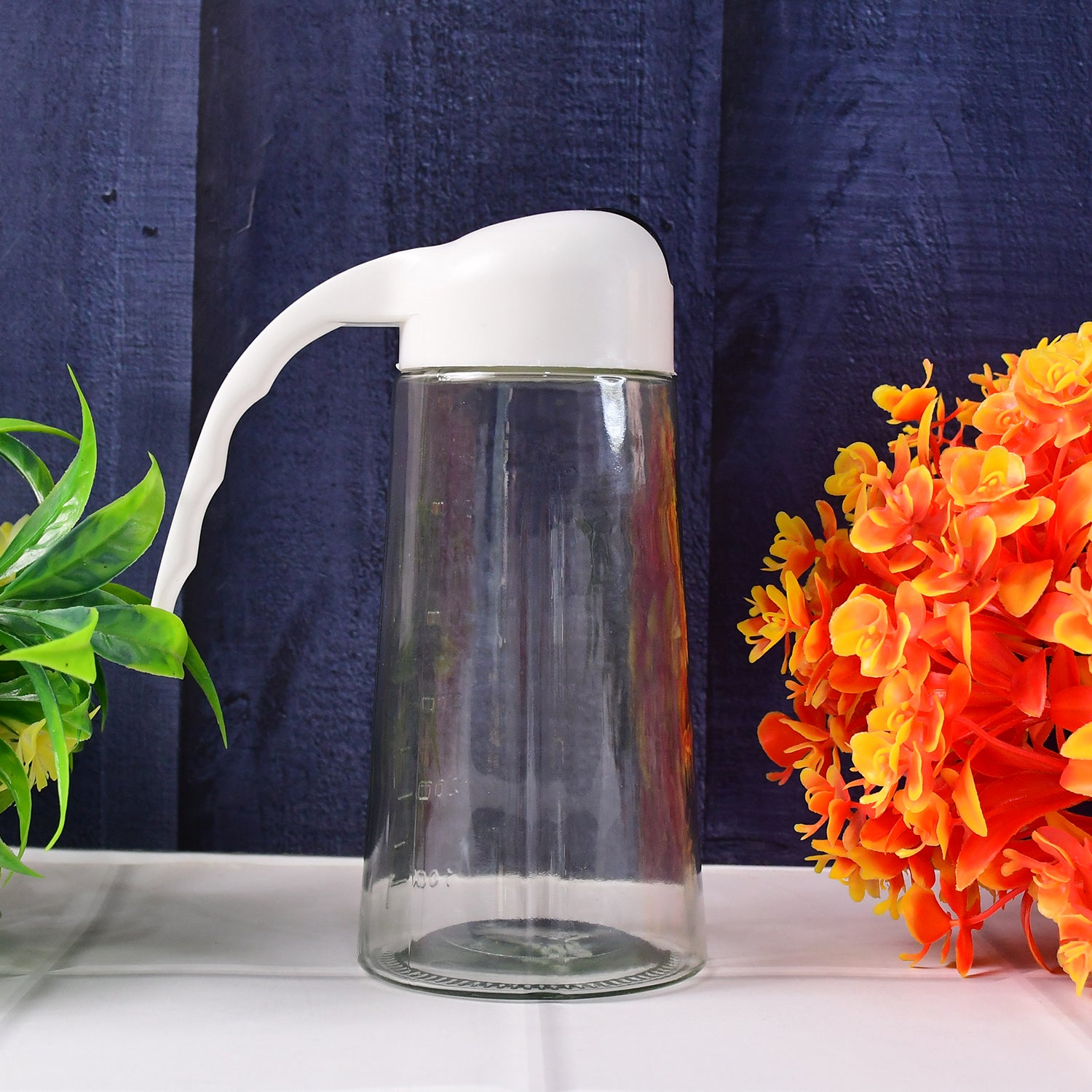 Kitchen Glass Oil Bottle Dispenser Automatic Opening Closing Home Bottles For Oil And Vinegar Honey Olive Oil Container (630ml) - Zidbik