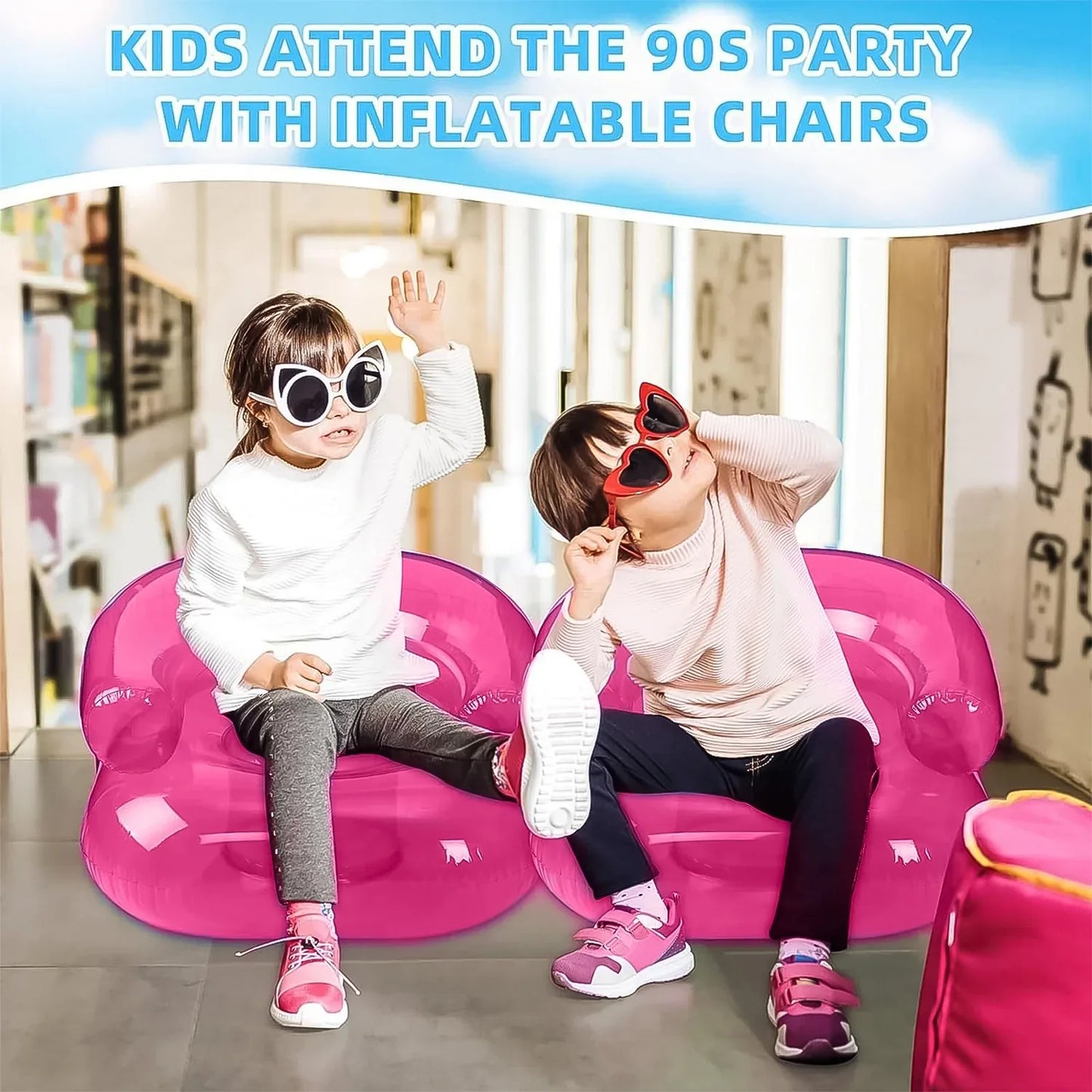 Inflatable Sofa Chair For Boys And Girls Suitable For Camping (28 Inch Approx 1 Set) - Zidbik