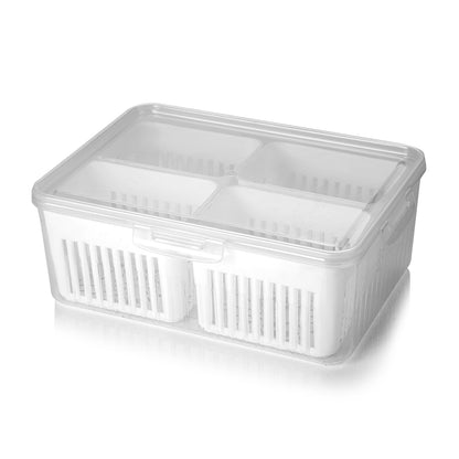 Fridge Storage Boxes Freezer Storage Containers Container For Kitchen Storage Set Storage In Kitchen Vegetable Storage Draining Crisper Refrigerator Food Box (1 Pc) - Zidbik