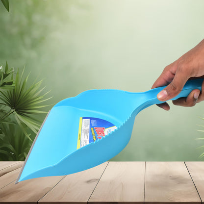Heavy Plastic Dustpan With Handle (1 Pc) - Zidbik