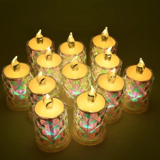 Festive Lighting For Any Occasion 12 Pack Led Tealight Candles - Zidbik