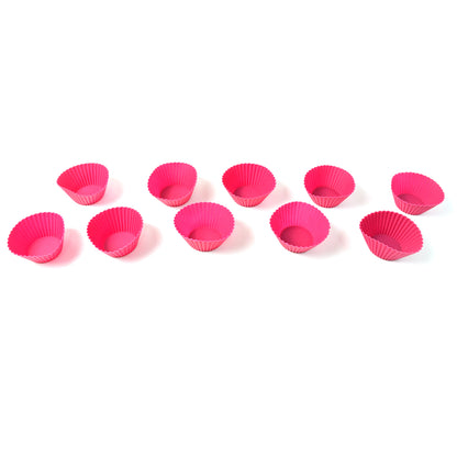 Silicone Cup Cake Mould (10 Pcs Set) - Zidbik