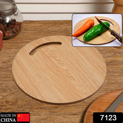 7123 Wooden Round Chopping Board  For Chopping Fruit  Vegetable - Zidbik