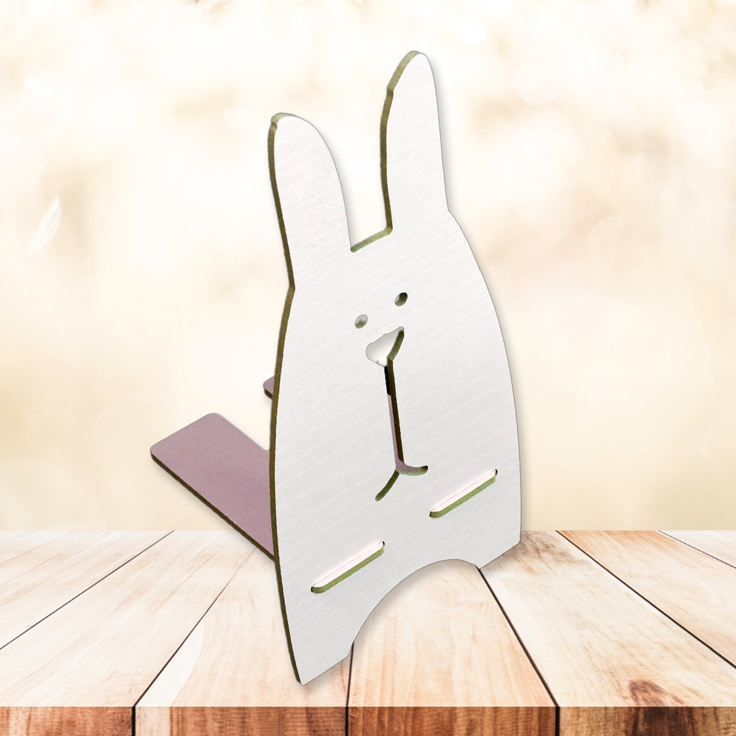 Wooden Cute Lovely Rabbit Design Mobile Stand (1 Pc) - Zidbik