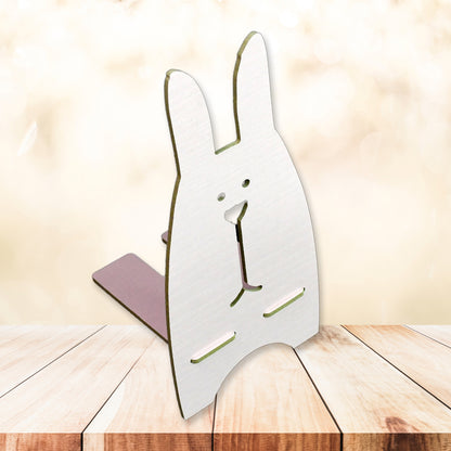 Wooden Cute Lovely Rabbit Design Mobile Stand (1 Pc) - Zidbik