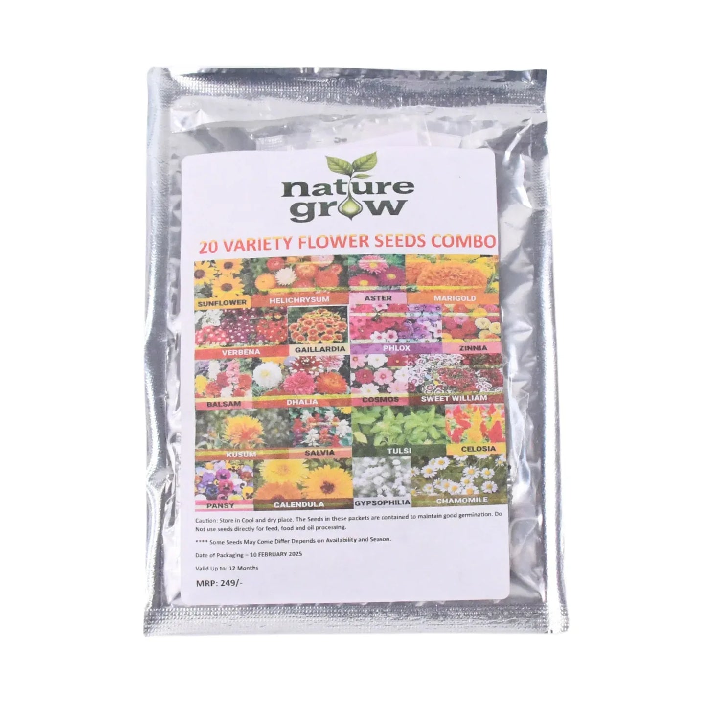 Seeds 20 Varieties Of Flower Seeds Combo (1 Pkt 20 Varieties) - Zidbik
